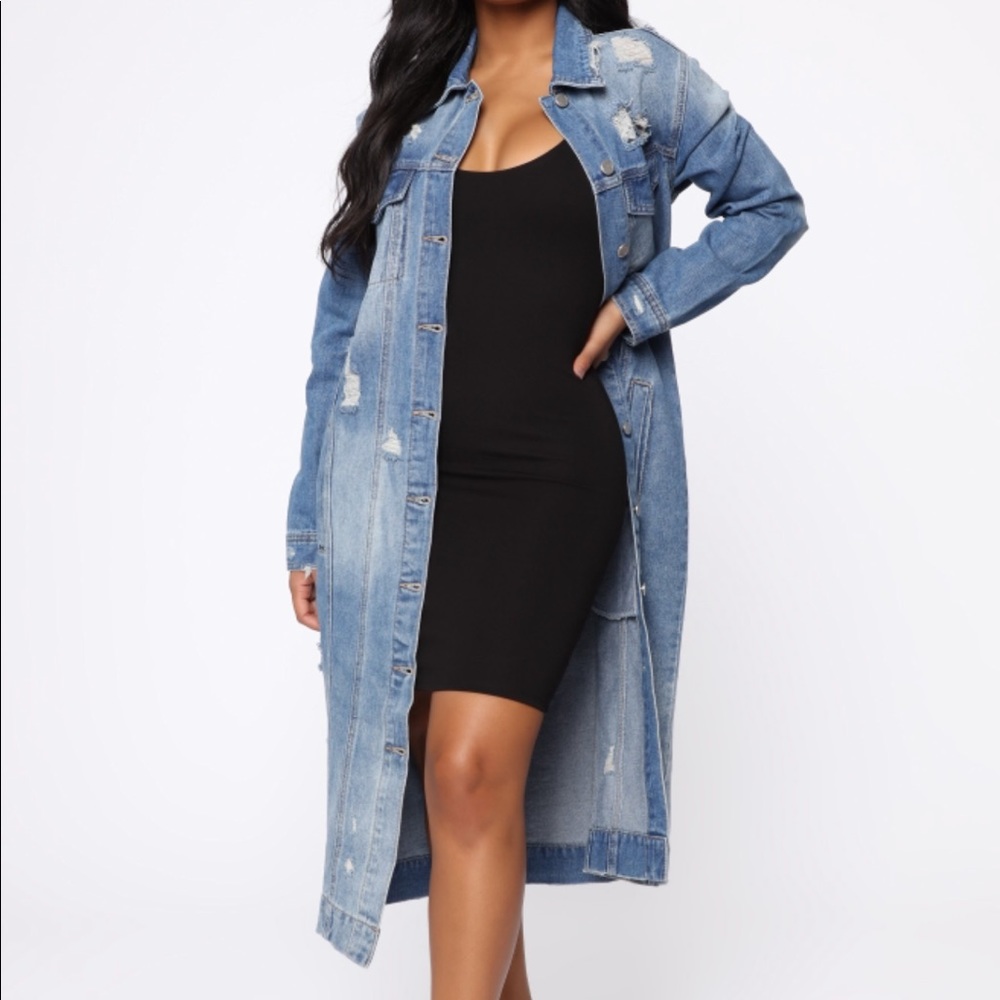 Medium Wash Midi Jean Jacket 💙